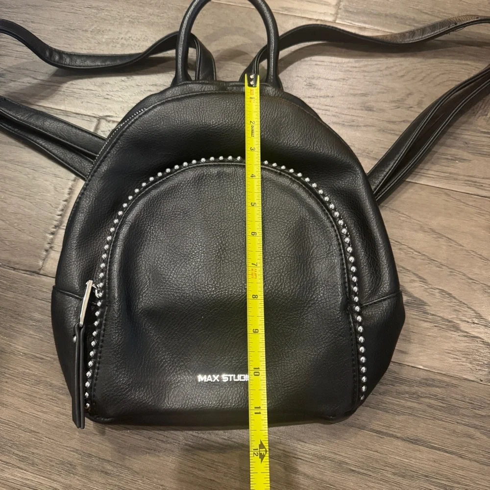 Max Studio Black Backpack‎ with Silver Details